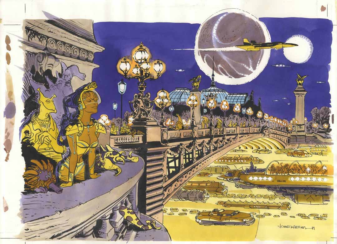 Jean-Claude Mézières, Paris sera toujours Paris, 1999. Encre sur papier. Image