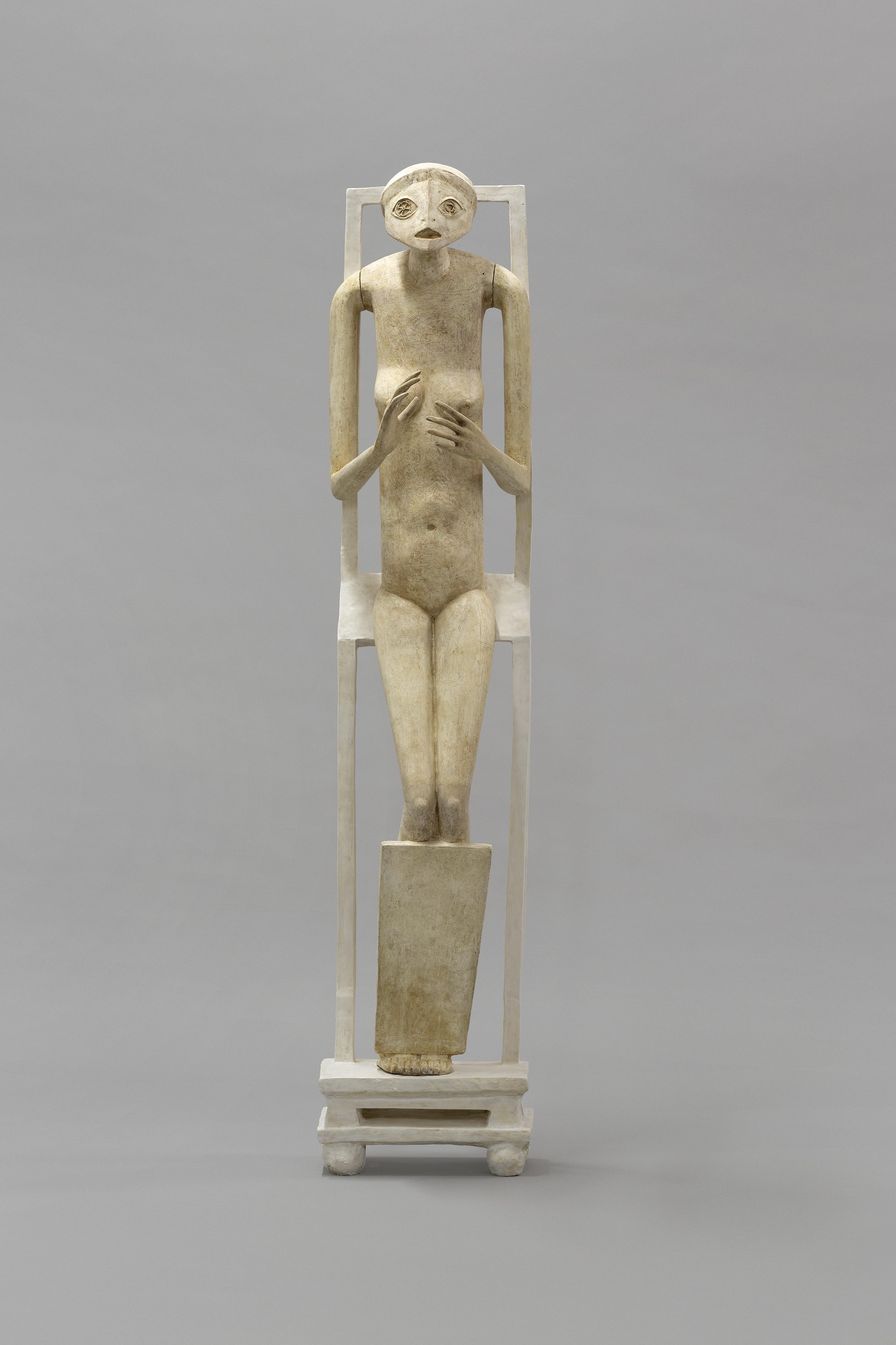 « L’Objet invisible », 1935-1935. Plâtre, 153 x 32 x 29 cm. Collection Fondation Giacometti. Image