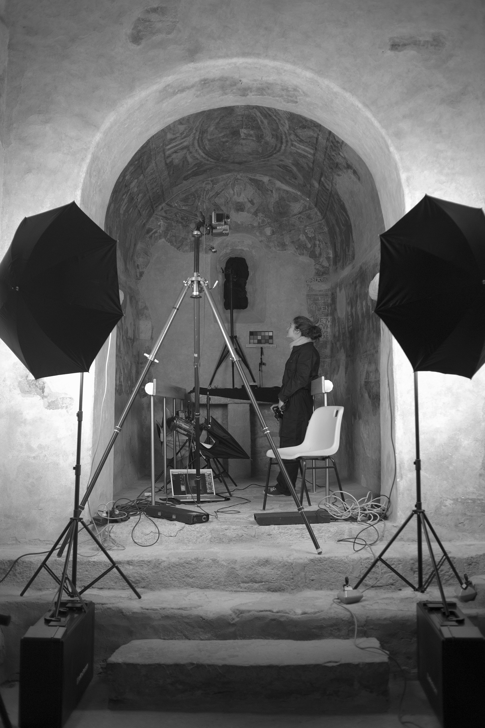 Odile Guillon, photographie de peinture murale dans la chapelle St-Martin-de-Fenollar, Maureillas-las-Illas Image