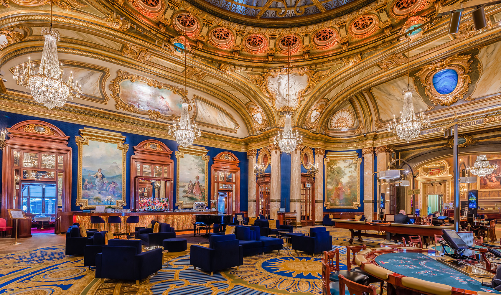 Détentrice du privilège des jeux en Principauté de Monaco, la Sociégé des Bains de Mer exploite le Casino de Monte-Carlo. Ici, la Salle Europe. Image