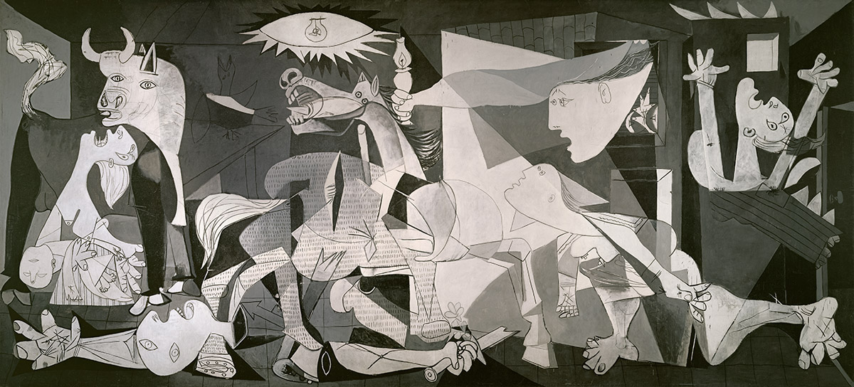 Guernica de Pablo Picasso. Huile sur toile, 1937. Succession Pablo Picasso 2024 © Bridgeman images. Image