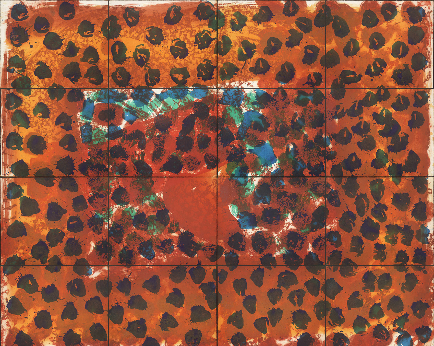 Howard Hodgkin, Série Vues vénitiennes, Venise, Après-midi, 1995. Eau-forte, aquatinte et rehauts de couleur à la main sur papier vélin Arches.© Tate ©ADAGP, Paris, 2024 Image