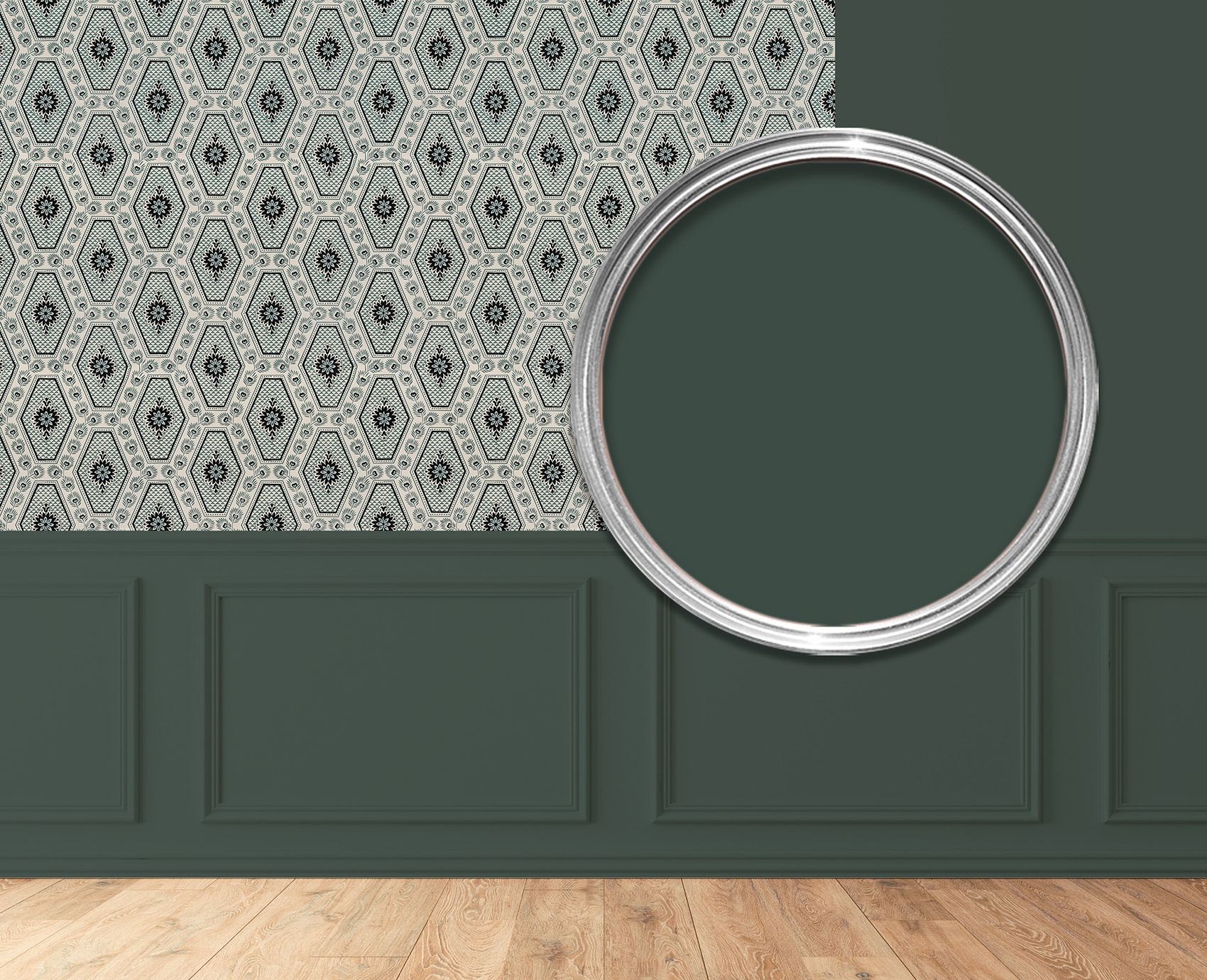  Mercadier & le Grand Siecle Collection inédite, 100% aixoise, entre le spécialiste teintes & matières, associé pour l'occasion à l'éditeur de papiers peints historique. A combiner à l'envi ! Ici, peinture Nefertiti (disponible en 3 finitions), à partir de 54,60€ le litre ; papier-peint Losanges bleus verts 1805 – intissé (finition satinée, 147g/m2), 110€ / m2. Chez Mercadier et le Grand Siècle, Aix-en-Provence. Image