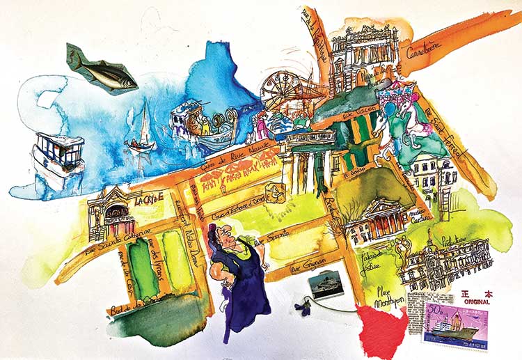 axe sud illustration