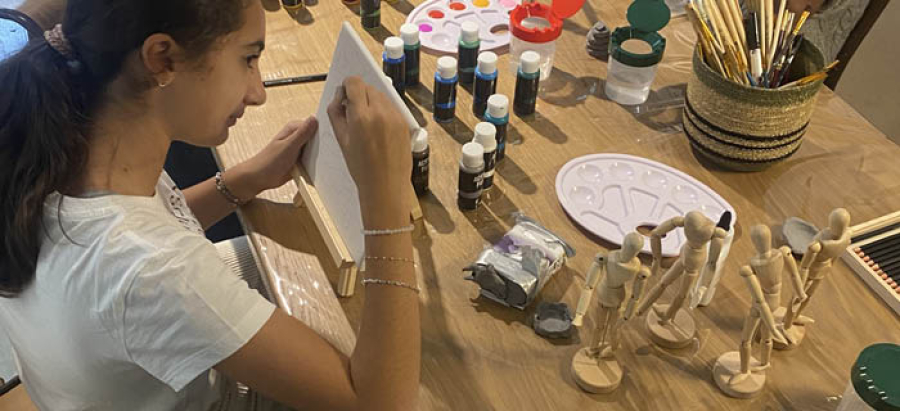 Atelier créatif avec une artiste