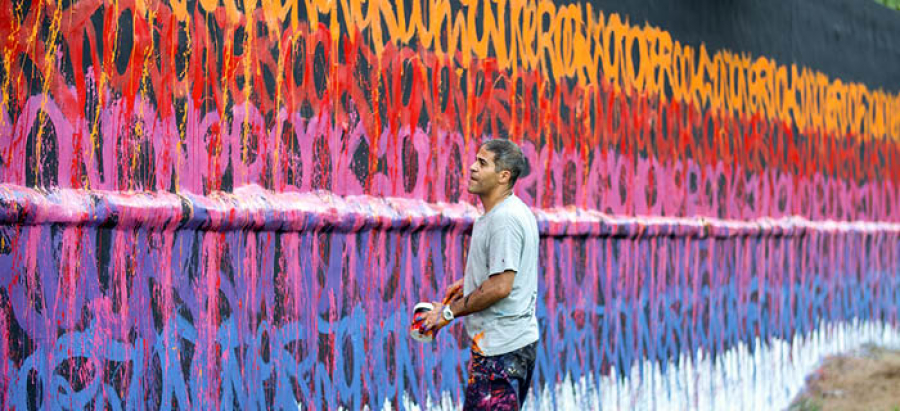 Jonone à la galerie ABCD à Mougins